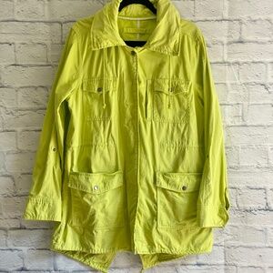 HURLEY LIME GREEN LONG COTTON CASUAL JACKET